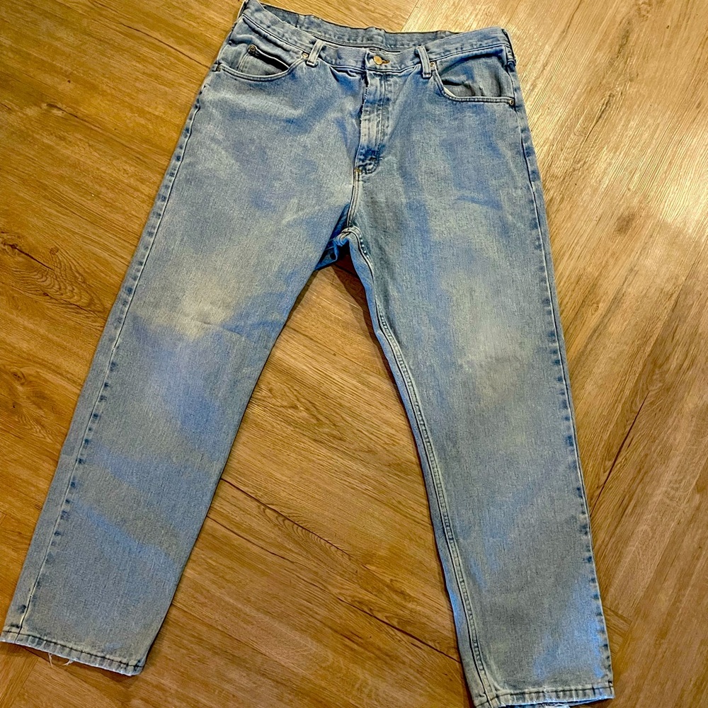 Mens Wrangler Light Wash 38x32